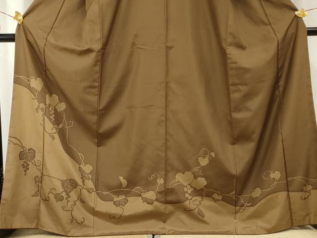 平和屋着物●本場大島紬 染大島 蔦の葉文 訪問着 正絹 逸品 AABF4299cs