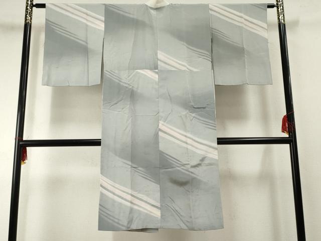 平和屋着物●長襦袢 無双仕立て ぜんまい 斜縞 正絹 逸品 AABF4307cs
