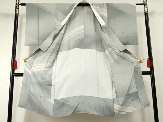 平和屋着物●長襦袢 無双仕立て ぜんまい 斜縞 正絹 逸品 AABF4307cs
