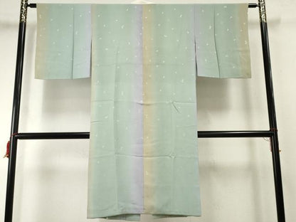 平和屋着物●長襦袢 袷 舞花地紋 暈し染め 正絹 逸品 AABF4308cs