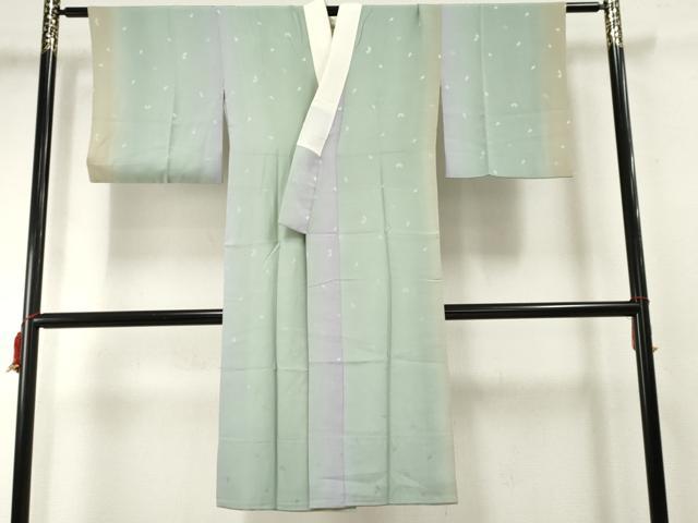 平和屋着物●長襦袢 袷 舞花地紋 暈し染め 正絹 逸品 AABF4308cs