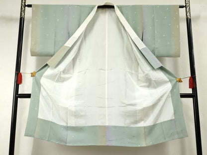 平和屋着物●長襦袢 袷 舞花地紋 暈し染め 正絹 逸品 AABF4308cs