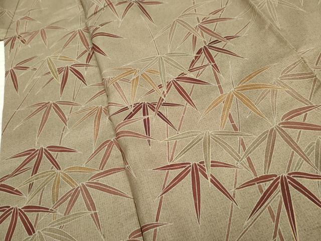 平和屋着物●本場大島紬 染大島 訪問着 笹竹文 金彩 正絹 逸品 AABF4313cs