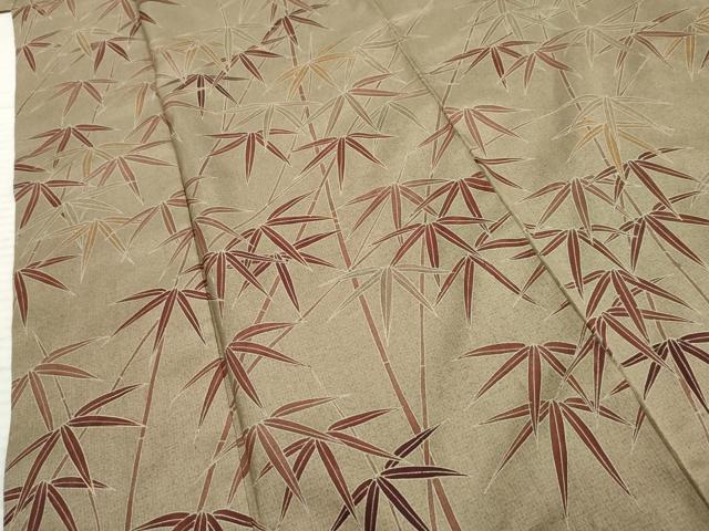 平和屋着物●本場大島紬 染大島 訪問着 笹竹文 金彩 正絹 逸品 AABF4313cs