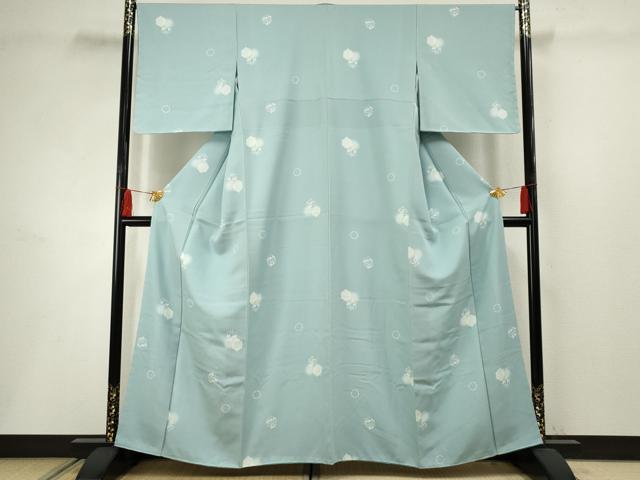 平和屋着物●上質な小紋 ほたる暈し 雪輪花丸文 やまと誂製 正絹 逸品 未使用 AABF4314cs