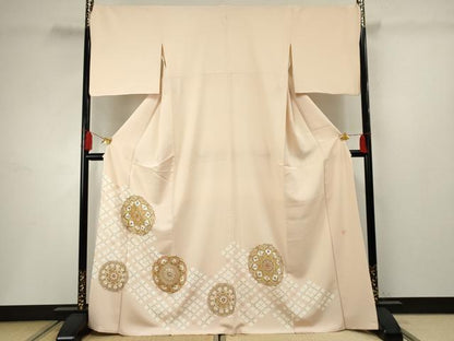 平和屋着物●京友禅 タケハナ染匠 色留袖 駒刺繍 正倉院花文 金彩 正絹 逸品 AABF4315cs