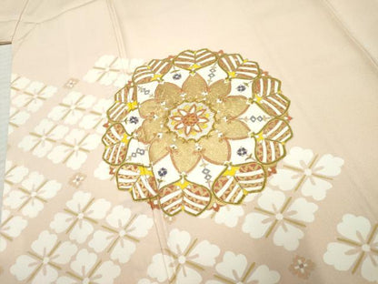 平和屋着物●京友禅 タケハナ染匠 色留袖 駒刺繍 正倉院花文 金彩 正絹 逸品 AABF4315cs