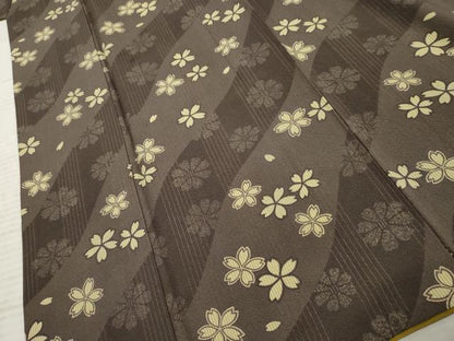 平和屋着物●上質な小紋 舞桜 正絹 逸品 AABF4318cs