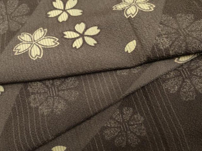 平和屋着物●上質な小紋 舞桜 正絹 逸品 AABF4318cs