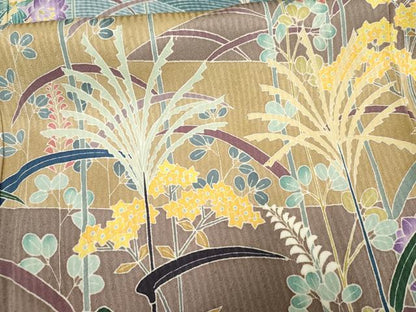 平和屋着物●友禅作家 東矢千嘉子 訪問着 枝花文 暈し染め 正絹 逸品 AABF4319cs