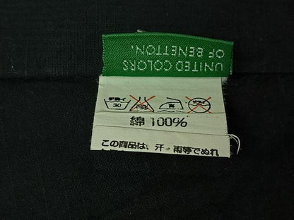 平和屋着物▽上質な小紋 単衣 総刺繍 草花文 黒地 綿 逸品 AABF4324jh