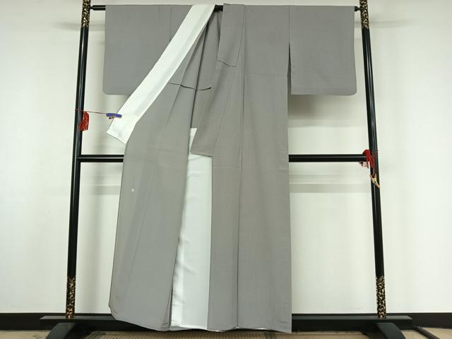 平和屋着物▽伝統工芸師 服部光擴 江戸小紋 単衣 角通し 正絹 逸品 AABF4325jh