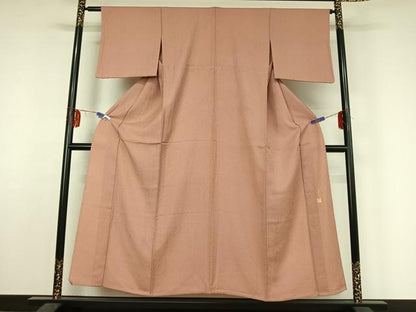 平和屋着物▽本草木染作家 圓啓 江戸小紋 単衣 鮫小紋柄 正絹 逸品 AABF4327jh