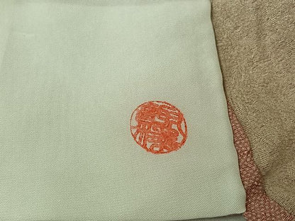 平和屋着物▽本草木染作家 圓啓 江戸小紋 単衣 鮫小紋柄 正絹 逸品 AABF4327jh