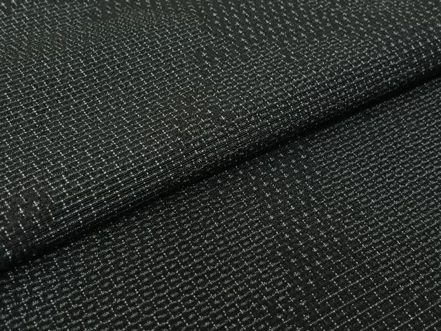 平和屋着物▽本塩沢　単衣　110亀甲　雪輪文　証紙付き　正絹　逸品　AABF4330jh