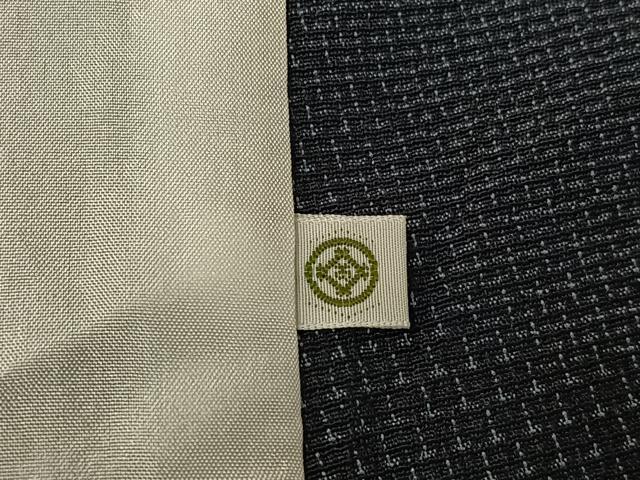 平和屋着物▽本塩沢　単衣　110亀甲　雪輪文　証紙付き　正絹　逸品　AABF4330jh