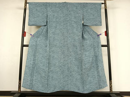 平和屋着物▽上質な小紋 単衣 霞文 鬼しぼ縮緬 正絹 逸品 AABF4343jh