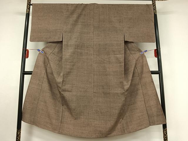 平和屋着物▽男性 紬 単衣 縞 正絹 逸品 AABF4347jh
