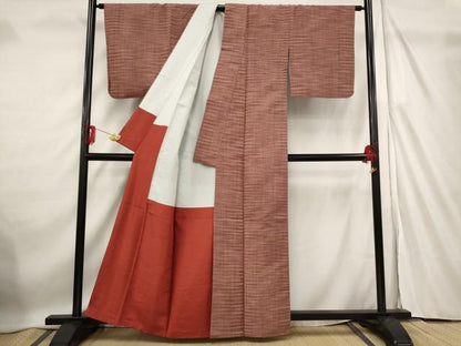 平和屋着物■上質な紬　霞文　正絹　逸品　AABF4366st