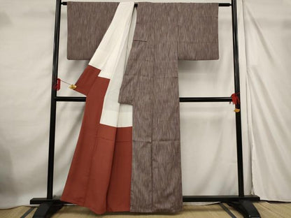 平和屋着物■上質な紬 霞文 正絹 逸品 AABF4367st