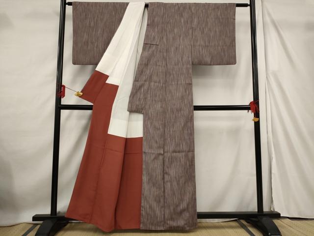 平和屋着物■上質な紬 霞文 正絹 逸品 AABF4367st