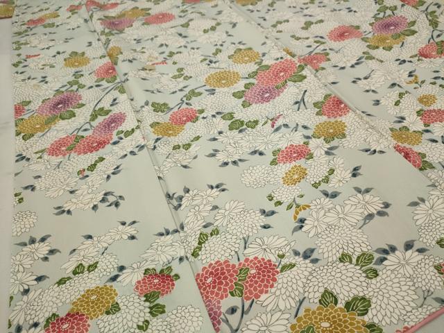 平和屋着物■上質な小紋　花づくし　正絹　逸品　AABF4375st