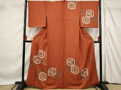 平和屋着物■訪問着 亀甲花文 金彩 正絹 逸品 AABF4379st