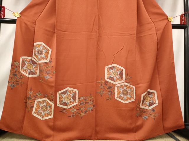 平和屋着物■訪問着 亀甲花文 金彩 正絹 逸品 AABF4379st