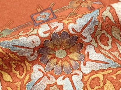 平和屋着物■訪問着 亀甲花文 金彩 正絹 逸品 AABF4379st
