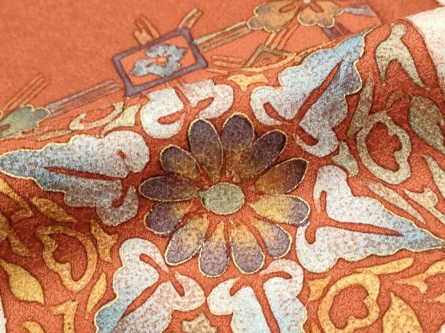平和屋着物■訪問着 亀甲花文 金彩 正絹 逸品 AABF4379st