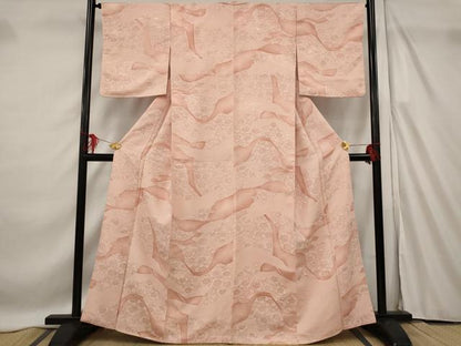 平和屋着物■上質な小紋 舞梅文 正絹 逸品 AABF4396st
