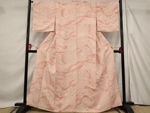 平和屋着物■上質な小紋 舞梅文 正絹 逸品 AABF4396st