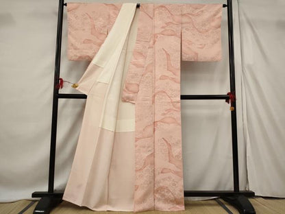 平和屋着物■上質な小紋 舞梅文 正絹 逸品 AABF4396st