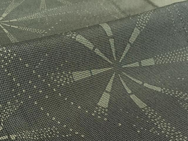 平和屋着物▽本塩沢 訪問着 単衣 幾何学文様 正絹 逸品 AABF4403jh