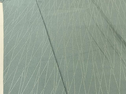 平和屋着物▽上質な小紋 単衣 変わり斜縞 正絹 逸品 AABF4409jh