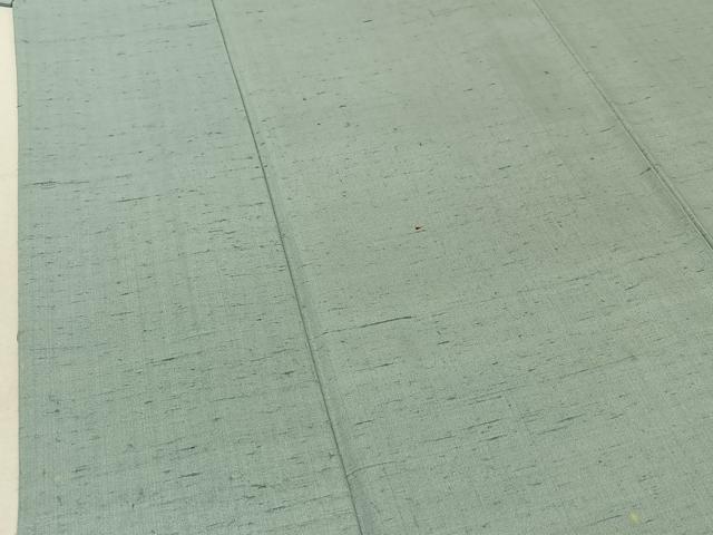 平和屋着物▽石川県指定無形文化財 牛首紬 白山工房 手織り 単衣 空色 正絹 逸品 AABF4411jh