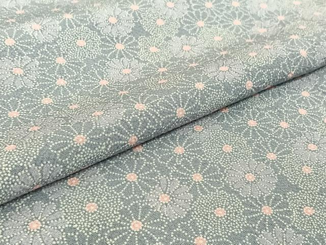 平和屋着物▽上質な小紋 単衣 花づくし文 正絹 逸品 AABF4417jh