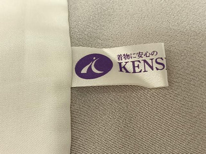 平和屋着物▽訪問着 単衣 作家物 駒刺繍 更紗花文 金糸 健勝苑扱い 正絹 逸品 AABF4418jh