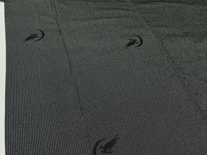 平和屋着物▽本塩沢 単衣 兎文 正絹 逸品 AABF4420jh