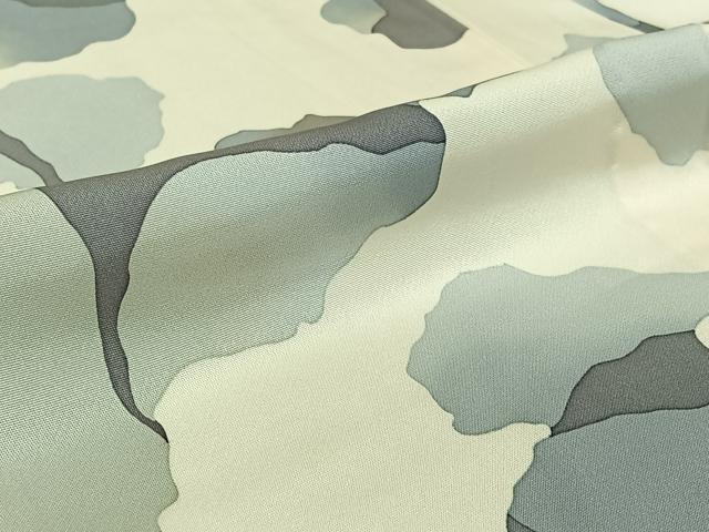 平和屋着物▽上質な小紋 単衣 草葉文 正絹 逸品 AABF4425jh