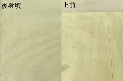 平和屋着物▽訪問着 無双 紗袷 紗×紗 草花文 金彩 正絹 逸品 AABF4426jh