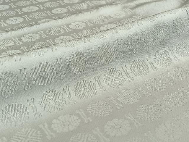 平和屋着物▽上質な色無地 単衣 お召地 花丸地紋 白菫色 正絹 逸品 AABF4431jh