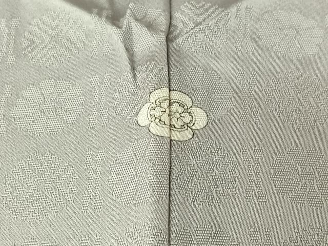 平和屋着物▽上質な色無地 単衣 お召地 花丸地紋 白菫色 正絹 逸品 AABF4431jh