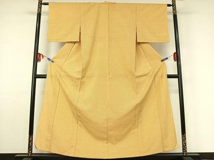 平和屋着物▽本塩沢 単衣 蚊絣 正絹 逸品 AABF4436jh
