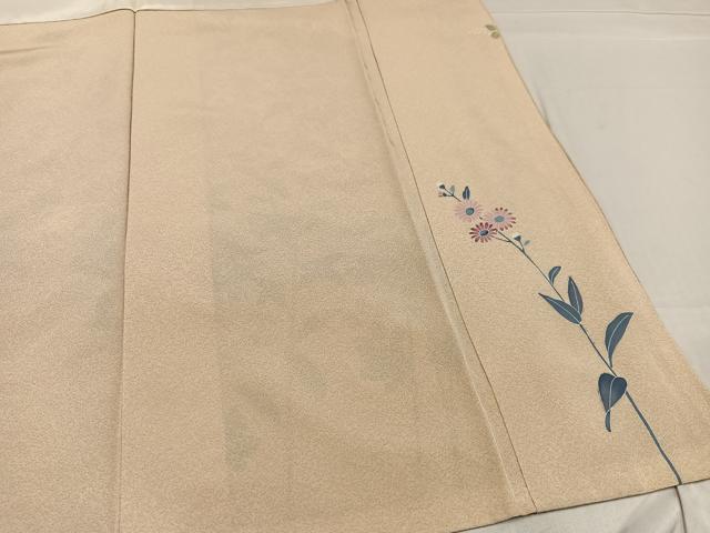 平和屋着物●訪問着 友禅 作家物 枝花文 暈し染め 正絹 逸品 未使用 AABF4443ph