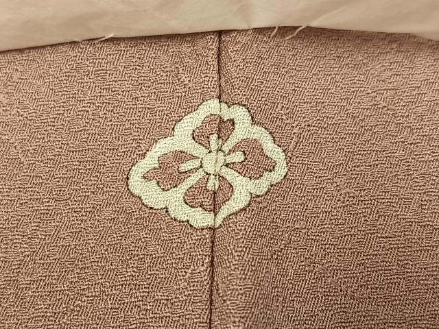平和屋着物●上質な色無地 赤白橡色 正絹 逸品 未使用 AABF4444ph