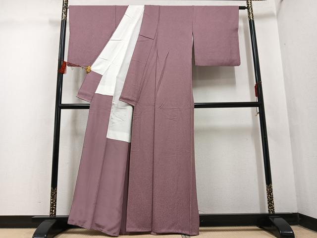 平和屋着物●上質な色無地 鴇浅葱色 正絹 逸品 AABF4445ph