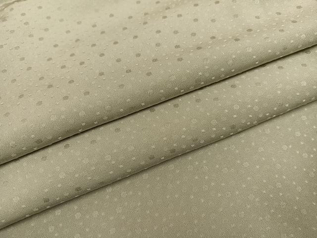 平和屋着物●上質な色無地 霞地紋 練色 正絹 逸品 AABF4446ph