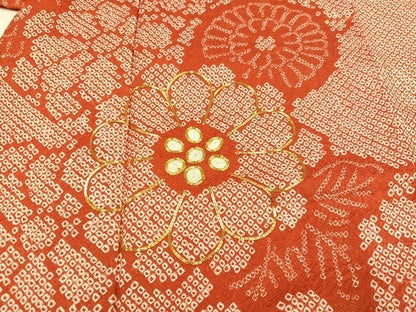 平和屋着物●豪華振袖 駒刺繍 絞り 花尽くし 正絹 逸品 AABF4450ph