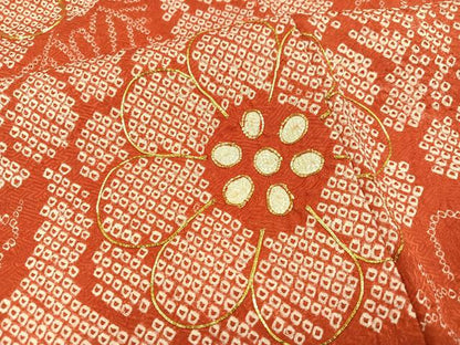 平和屋着物●豪華振袖 駒刺繍 絞り 花尽くし 正絹 逸品 AABF4450ph
